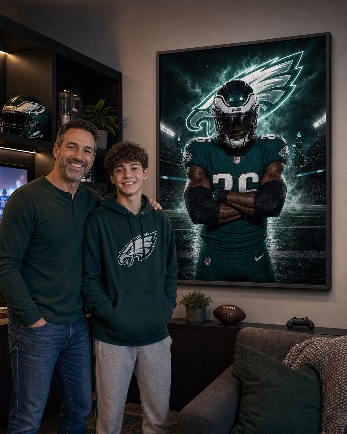 Football wall art gift idea