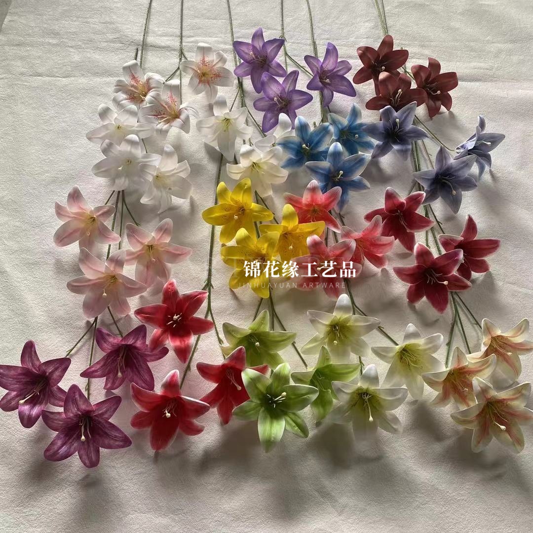 Curved-Petal Faux Lily Stem — image 2