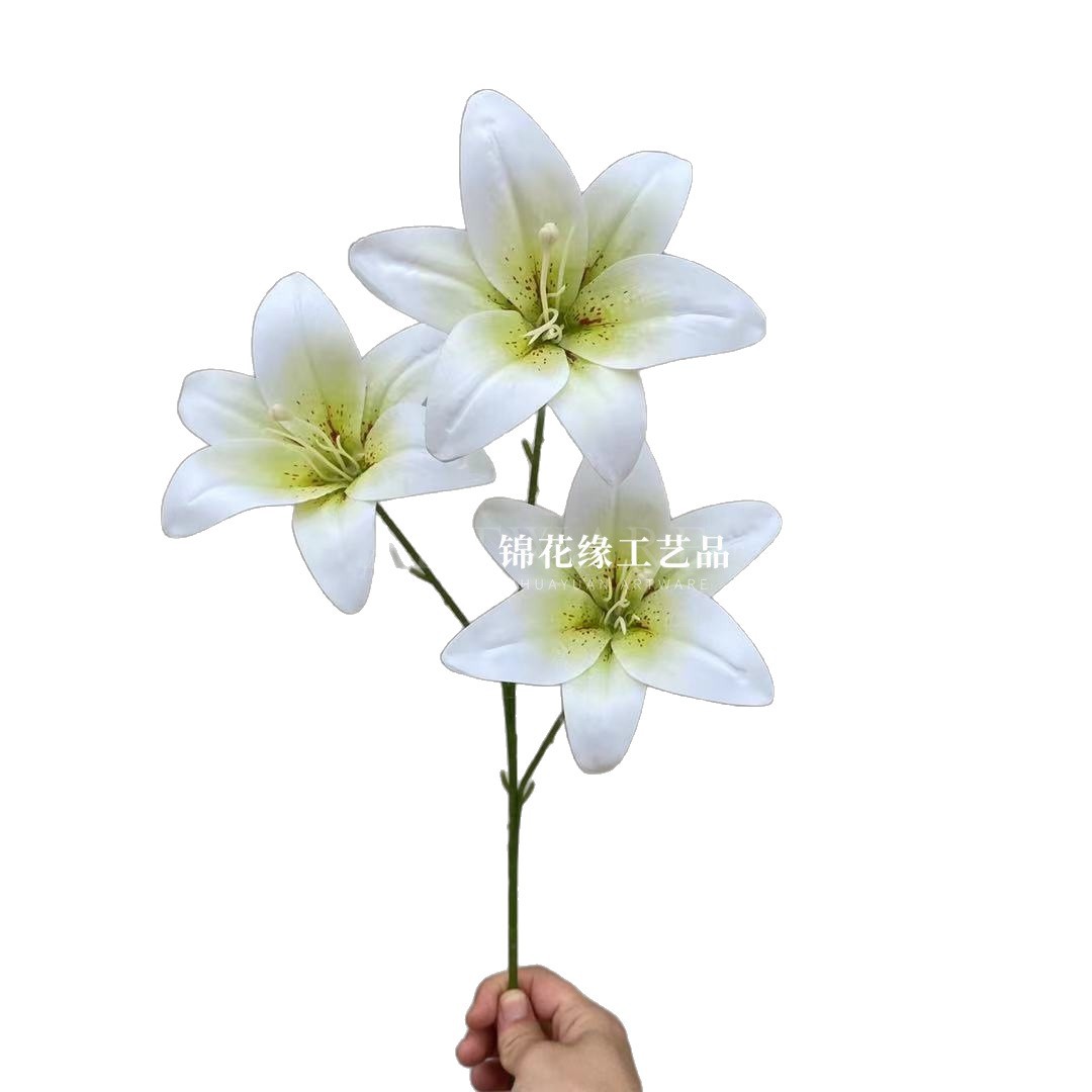 Curved-Petal Faux Lily Stem — image 5