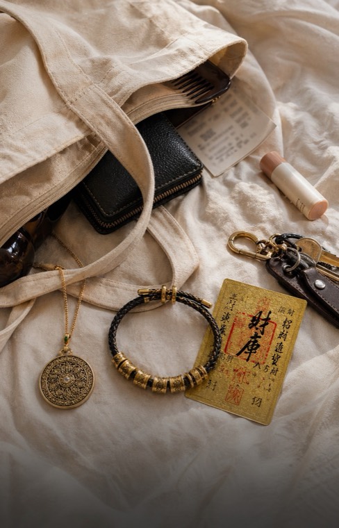 Luck Comes daily intention tools in a bag