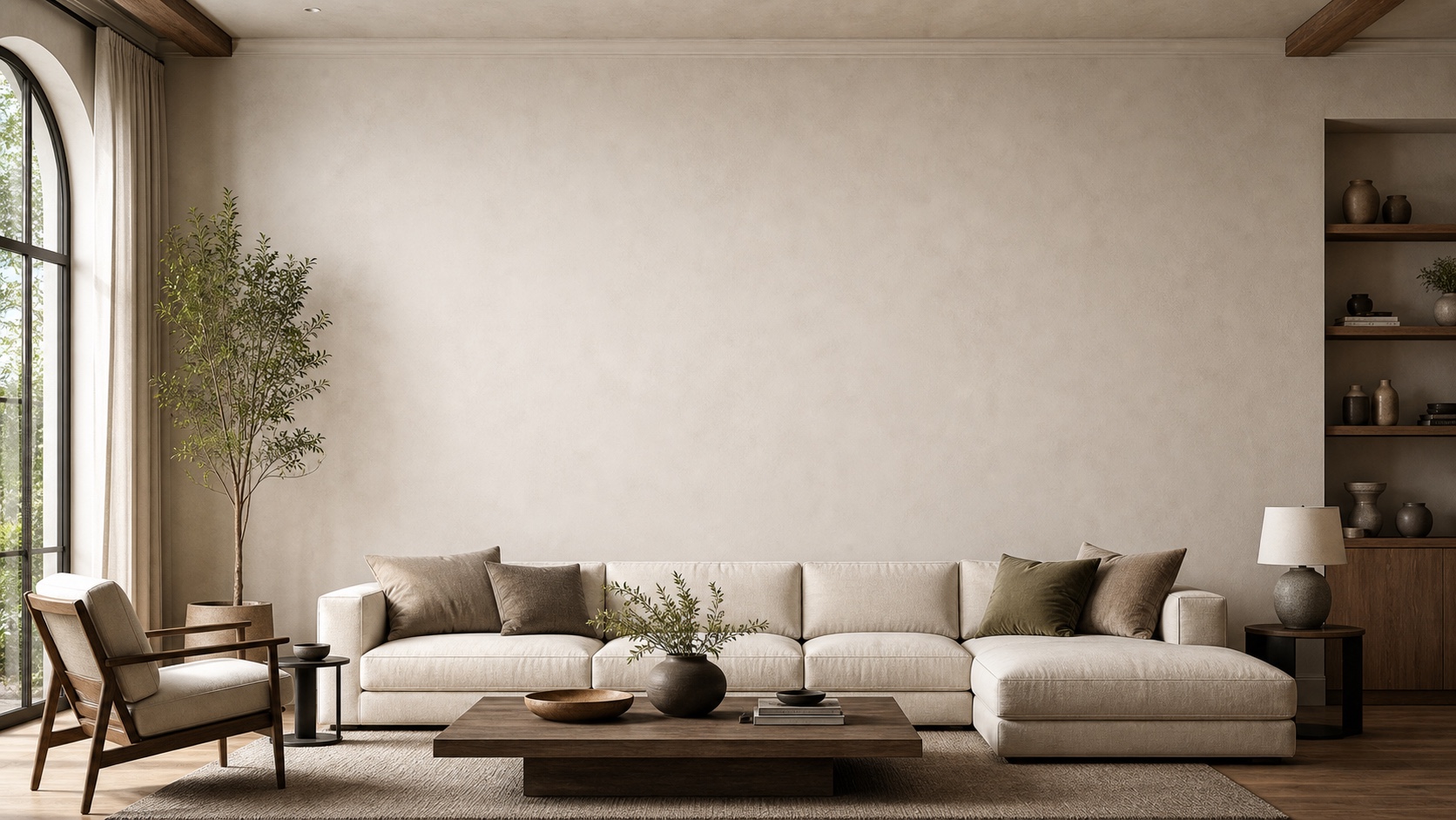 High-end living room used for wall art size comparison