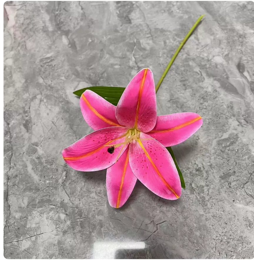 Artificial Lily Flower Stem &ndash; 9 Color Options — image 2