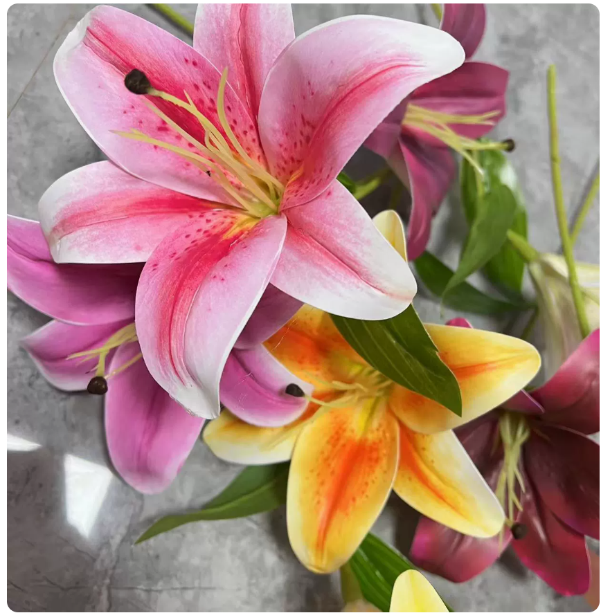 Artificial Lily Flower Stem &ndash; 9 Color Options — image 6