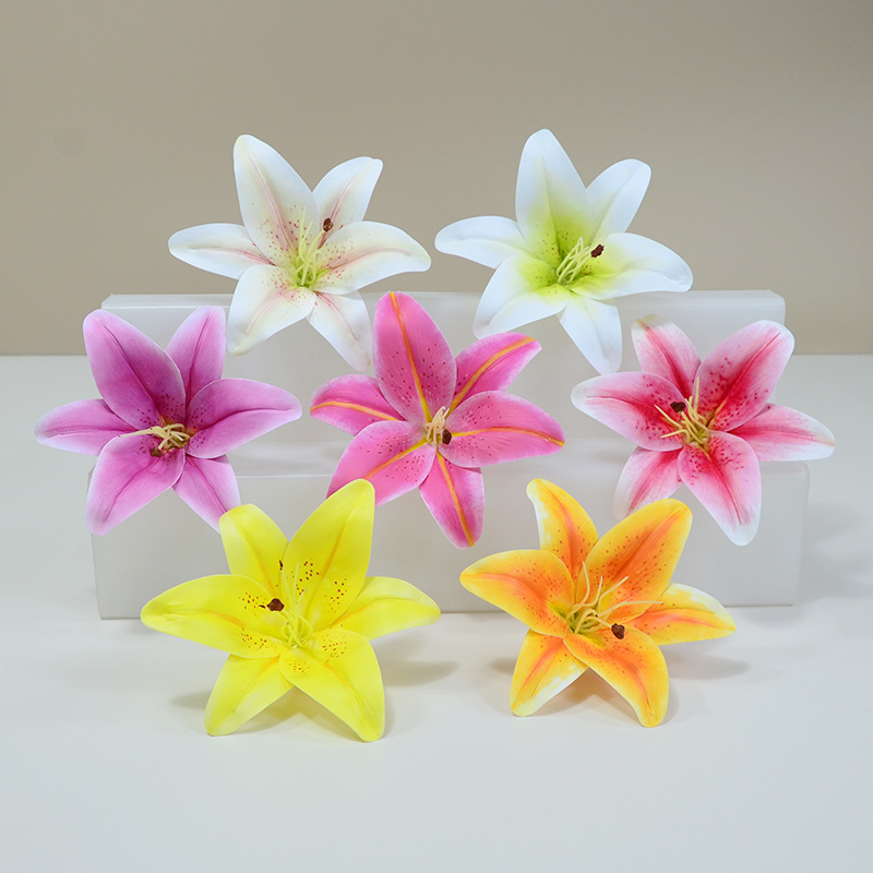 3D printed film artificial lily flower heads