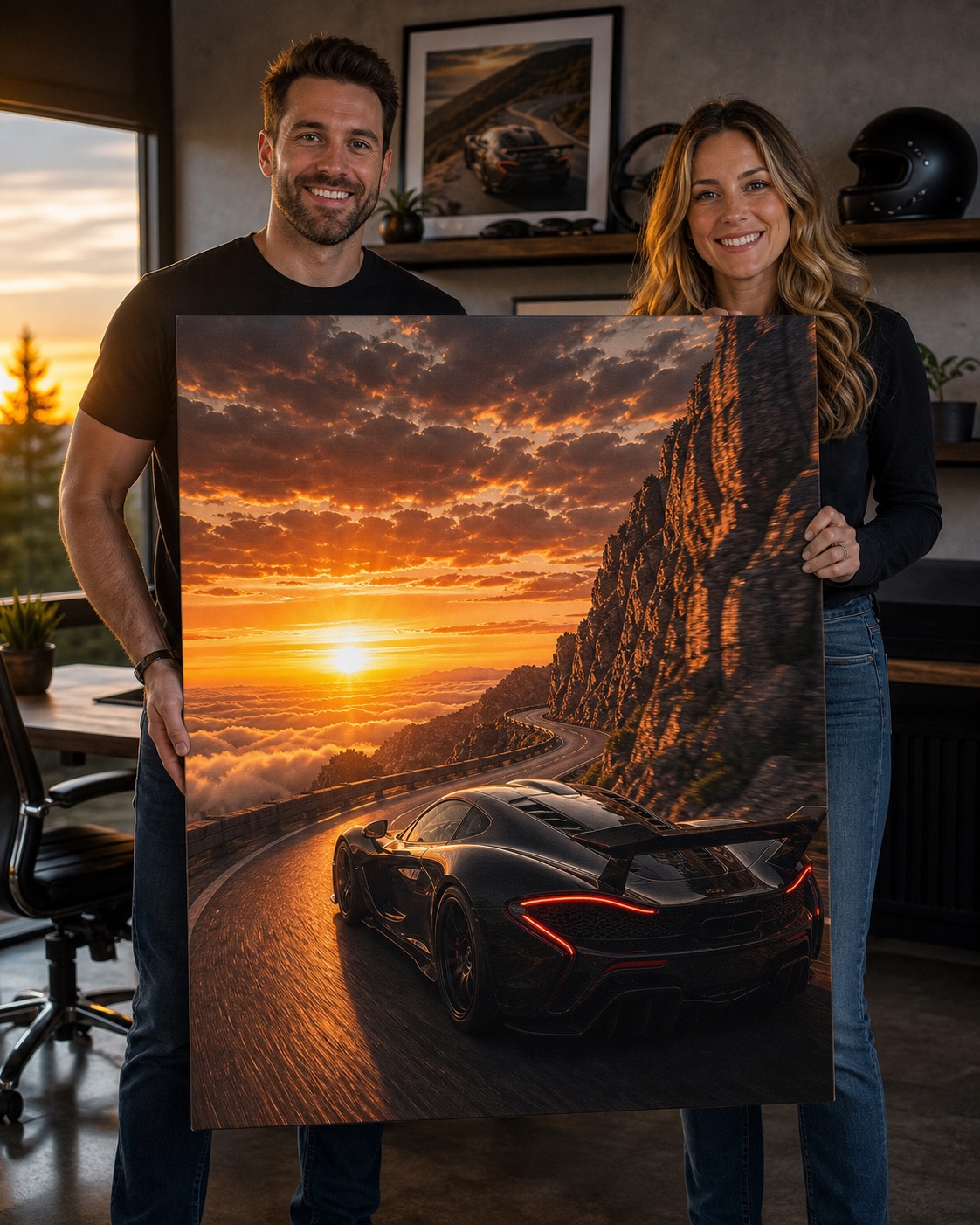 Sports car wall art for a gift